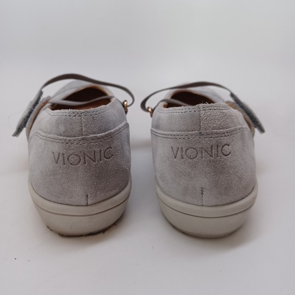 Vionic Shoes Shelby Womens US 9.5 or 41.5 Gray Suede Mary Jane Comfort Flats - Picture 5 of 13